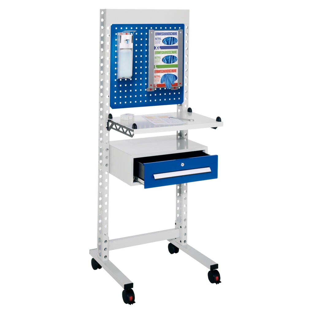 Kappes ErgoPlus® Hygienestation, Steharbeitsplatz, mit Lenkrollen, HxBxT 1.770 x 670 x 400 mm, Modell 3 Produktabbildung: Kappes ErgoPlus® Hygienestation, Steharbeitsplatz, mit Lenkrollen, HxBxT 1.770 x 670 x 400 mm, Modell 3