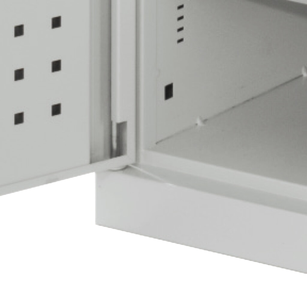 Produktabbildung Nr. 5: Kappes Magazinschrank mit Fachböden, HxBxT 1.950 x 1.130 x 590 mm, 8 Stück, RasterPlan Lochplattentür, 51 Lagersichtkästen, lichtgrau