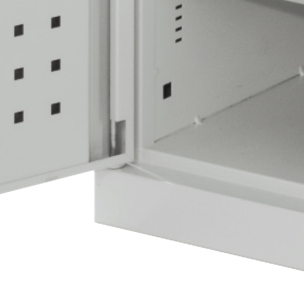 Produktabbildung Nr. 9: Kappes Magazinschrank mit Schubladen, 1.950 x 1.130 x 590 mm, 7 Böden, 1 Schublade, 44 Lagersichtkästen, RasterPlan Lochplattentür, lichtgrau