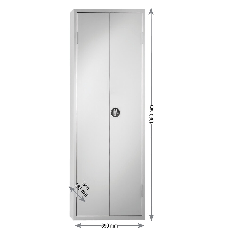 Produktabbildung Nr. 2: Kappes Magazinschrank mit Sichtlagerkästen (114 Stück), HxBxT 1.950 x 690 x 285 mm, 18 Böden, ohne Türen, lichtgrau