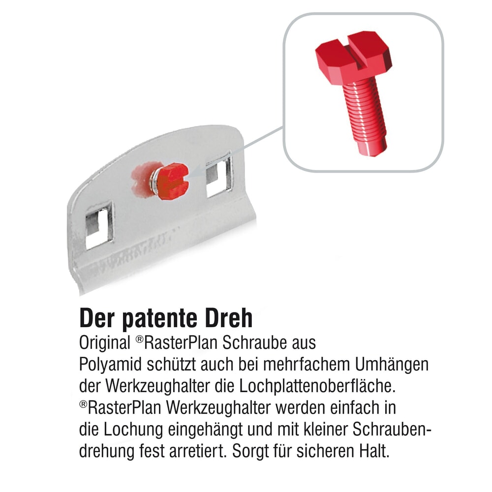 Produktabbildung Nr. 3: Kappes RasterPlan Werkzeughalter, einfach, gerader Dorn, Tiefe 50 mm