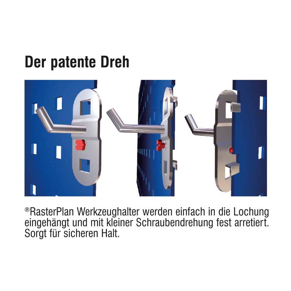 Produktabbildung Nr. 4: Kappes RasterPlan Werkzeughalter, einfach, gerader Dorn, Tiefe 50 mm