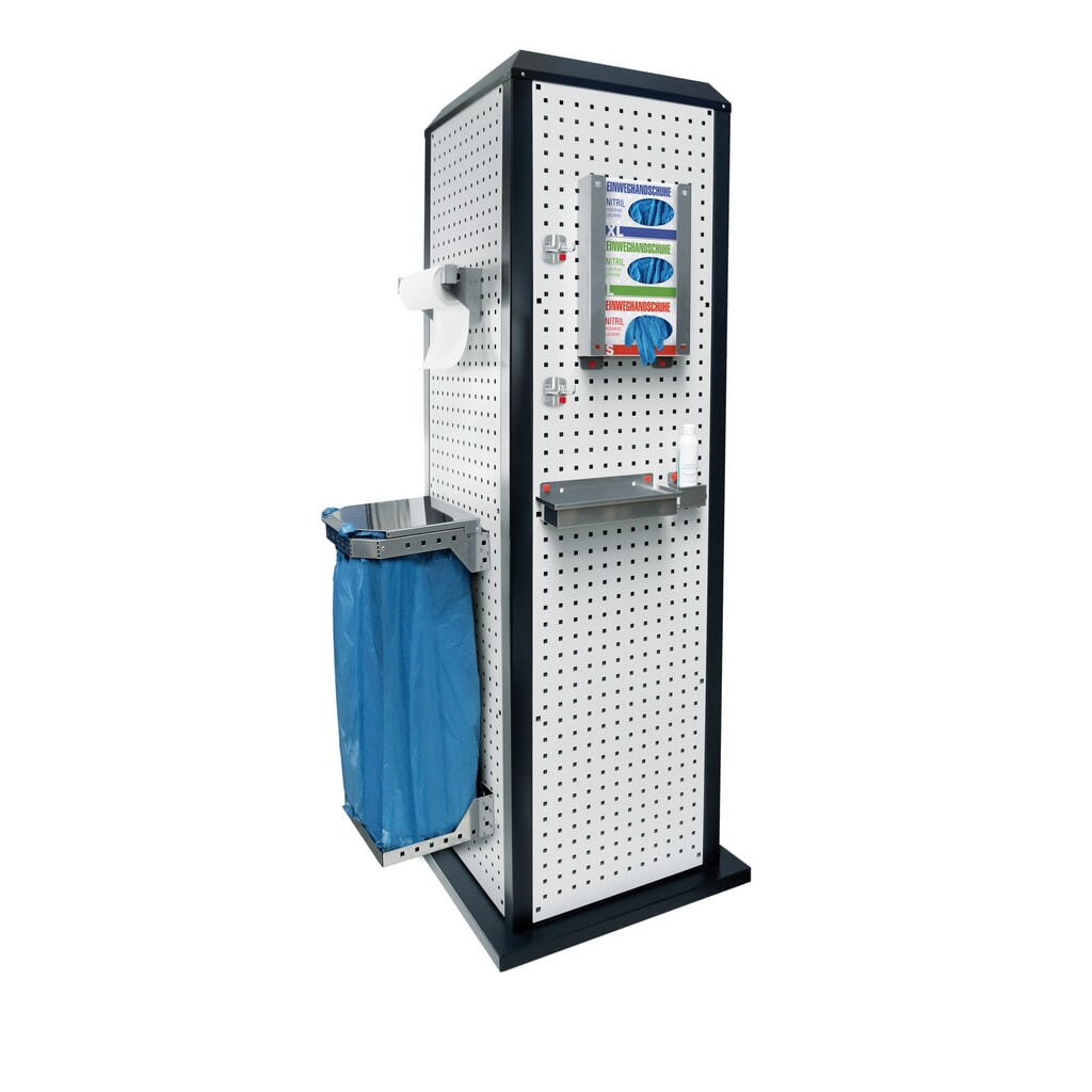Produktabbildung: Kappes RasterPlan Hygienestation, stationär, ohne Tür, HxBxT 2.015 x 700 x 700 mm, Modell 2