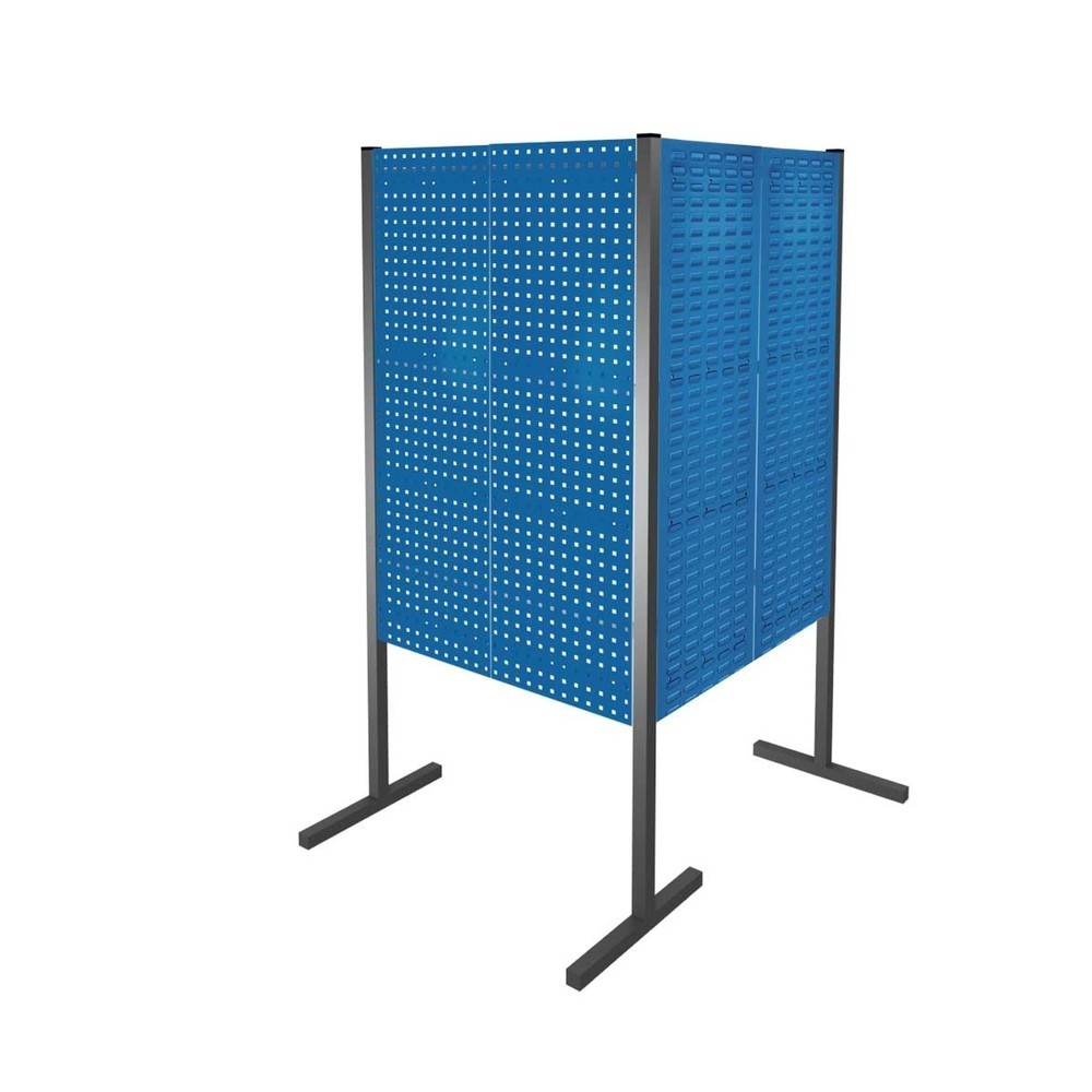 Produktabbildung: Kappes RasterPlan 2 Loch-/2 Schlitzplatten, Doppelfeld 90°, H 1.500 mm, lichtgrau