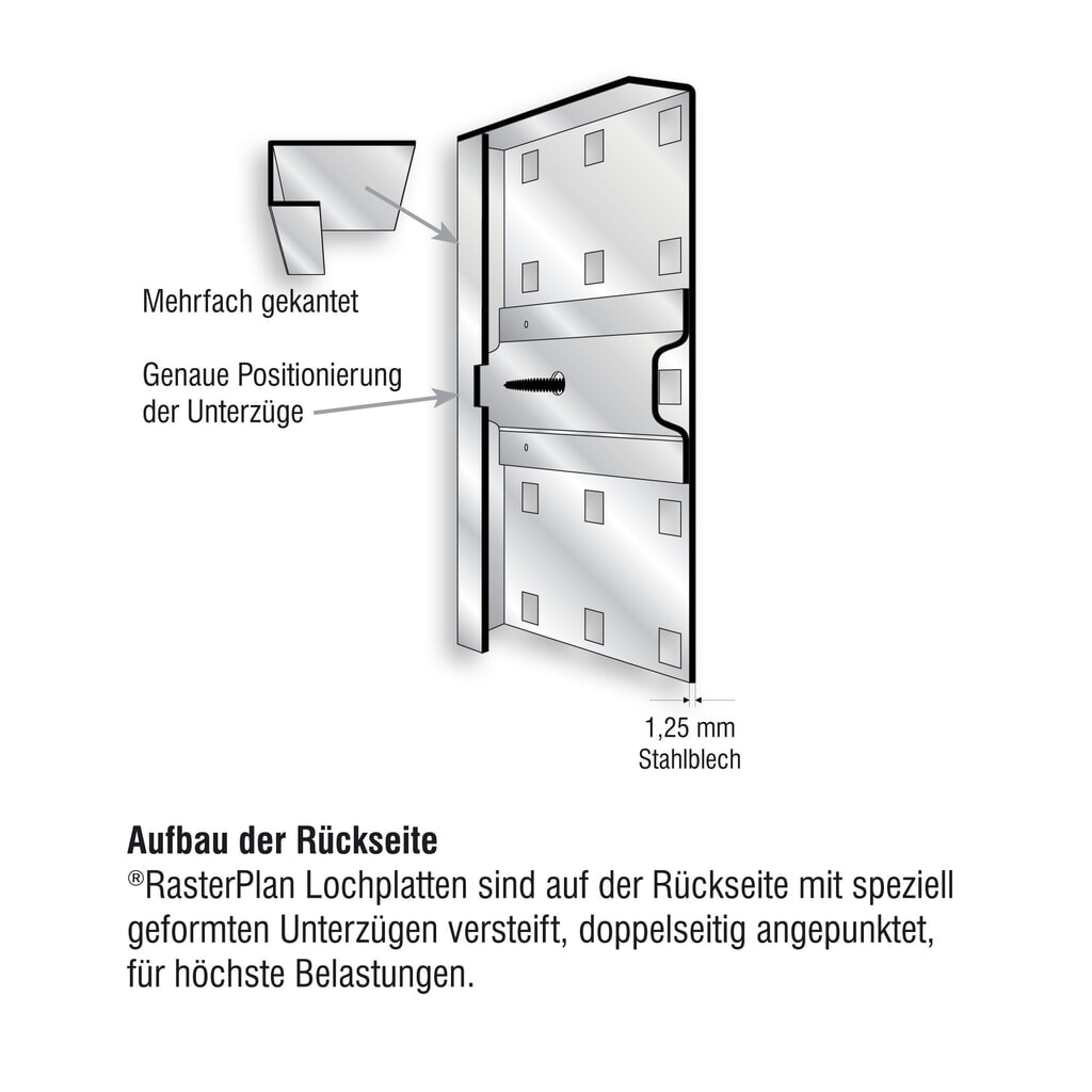 Kappes RasterPlan Lochplatte, HxB 450 x 500 mm, enzianblau Produktabbildung Nr. 6: Kappes RasterPlan Lochplatte, HxB 450 x 500 mm, enzianblau