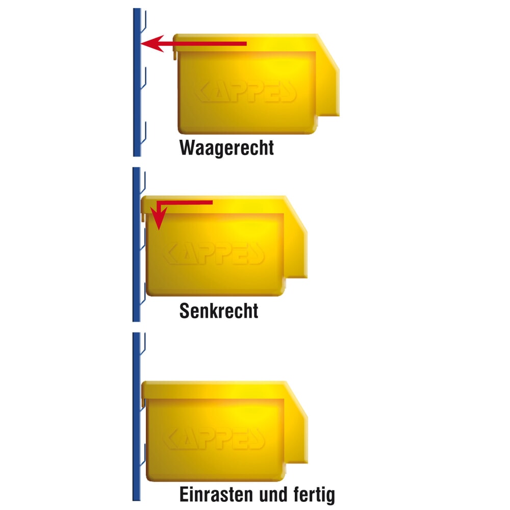 Produktabbildung Nr. 6: Kappes ®RasterPlan Magazinschrank, HxBxT 1.950 x 1.000 x 410 mm, mit Lagersichtkasten, 86 Stück, Schlitzplattentüren lichtgrau