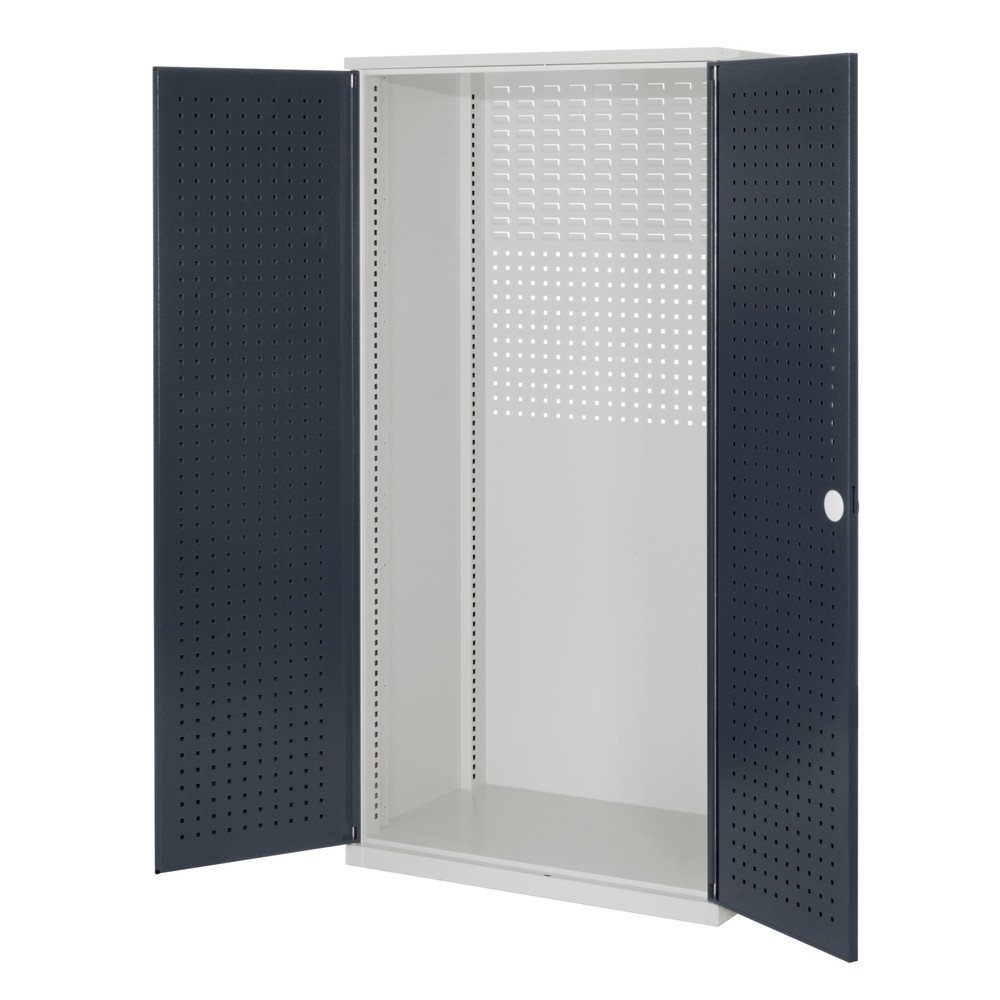 Produktabbildung: Kappes ®RasterPlan Schubladenschrank Leergehäuse, HxBxT  1.950 x 1.000 x 600 mm, Lochplattentüren, lichtgrau, anthrazitgrau