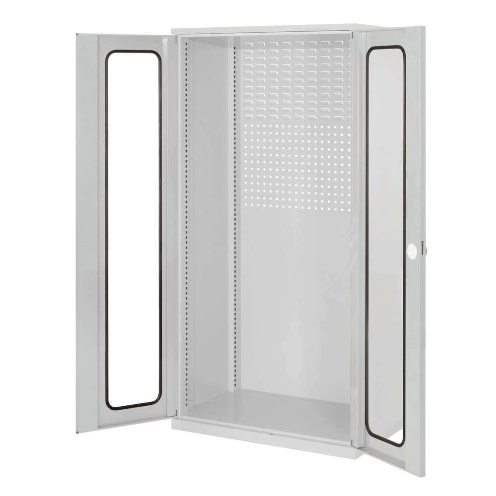 Produktabbildung: Kappes ®RasterPlan Schubladenschrank Leergehäuse, HxBxT  1.950 x 1.000 x 600 mm, Sichtfenstertüren, lichtgrau