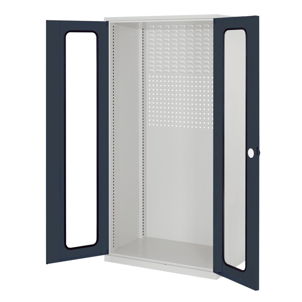 Produktabbildung: Kappes ®RasterPlan Schubladenschrank Leergehäuse, HxBxT  1.950 x 1.000 x 600 mm, Sichtfenstertüren, lichtgrau, anthrazitgrau
