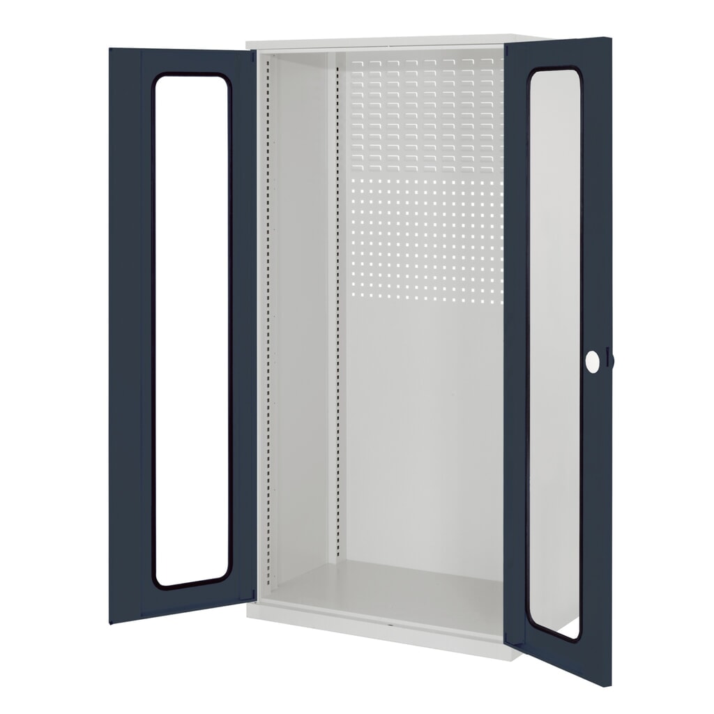 Kappes RasterPlan Schubladenschrank Leergehäuse, HxBxT 1.950 x 1.000 x 600 mm, Sichtfenstertüren, lichtgrau, anthrazitgrau Produktabbildung: Kappes RasterPlan Schubladenschrank Leergehäuse, HxBxT 1.950 x 1.000 x 600 mm, Sichtfenstertüren, lichtgrau, anthrazitgrau