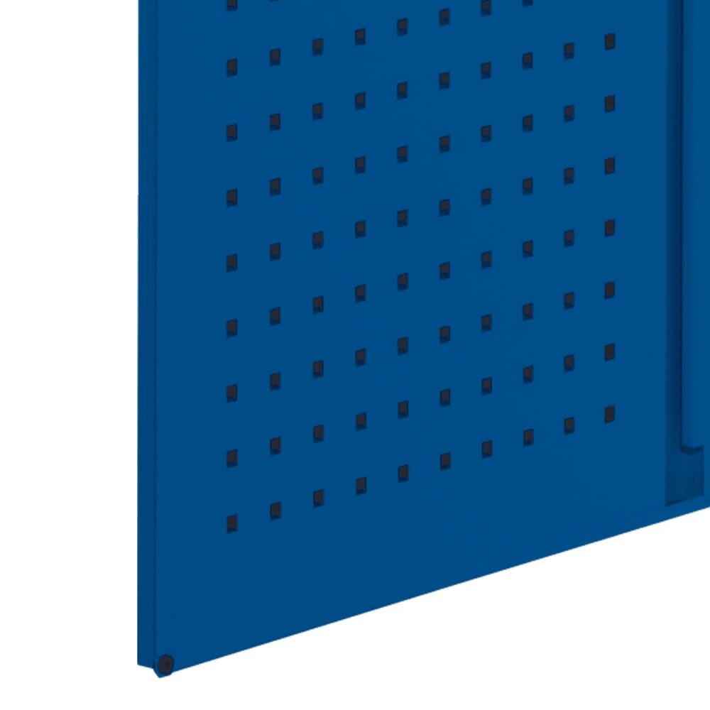 Produktabbildung Nr. 10: Kappes ®RasterPlan Schubladenschrank mit Werkbankplatte Multiplex, HxBxT 1.950 x 1.000 x 600 mm, 1 Fachboden, 3 Schubladen, Türinnenseite: Schlitzplatten, lichtgrau, enzianblau