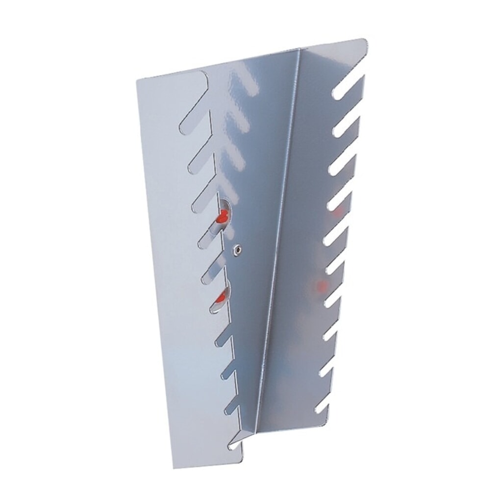 Kappes Schraubenschlüsselhalter, 10 Aufnahmen senkrecht für Lochplatten, H220xB145/75xT50mm Produktabbildung: Kappes Schraubenschlüsselhalter, 10 Aufnahmen senkrecht für Lochplatten, H220xB145/75xT50mm
