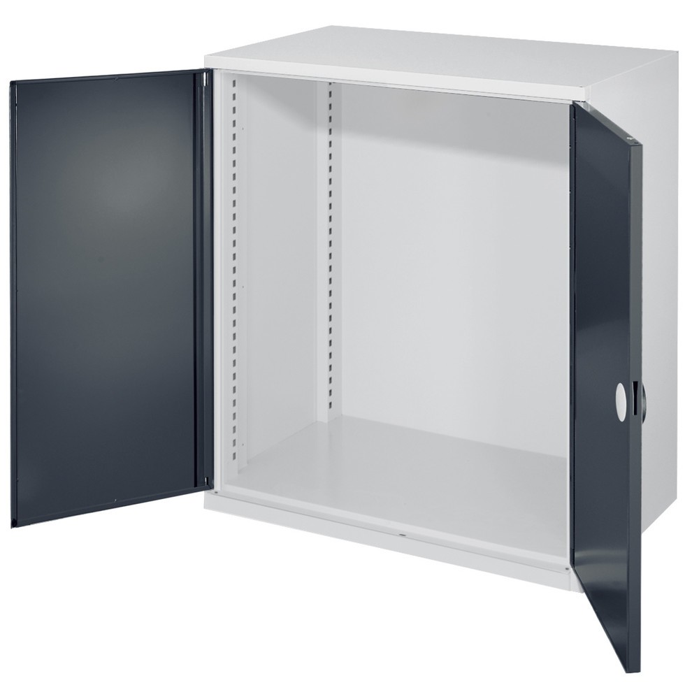Produktabbildung: Kappes Schwerlast-Beistellschrank, Leergehäuse, ohne Mitteltrennwand, Doppelwandtür, HxBxT 1.110 x 1.000 x 600 mm, lichtgrau, anthrazitgrau