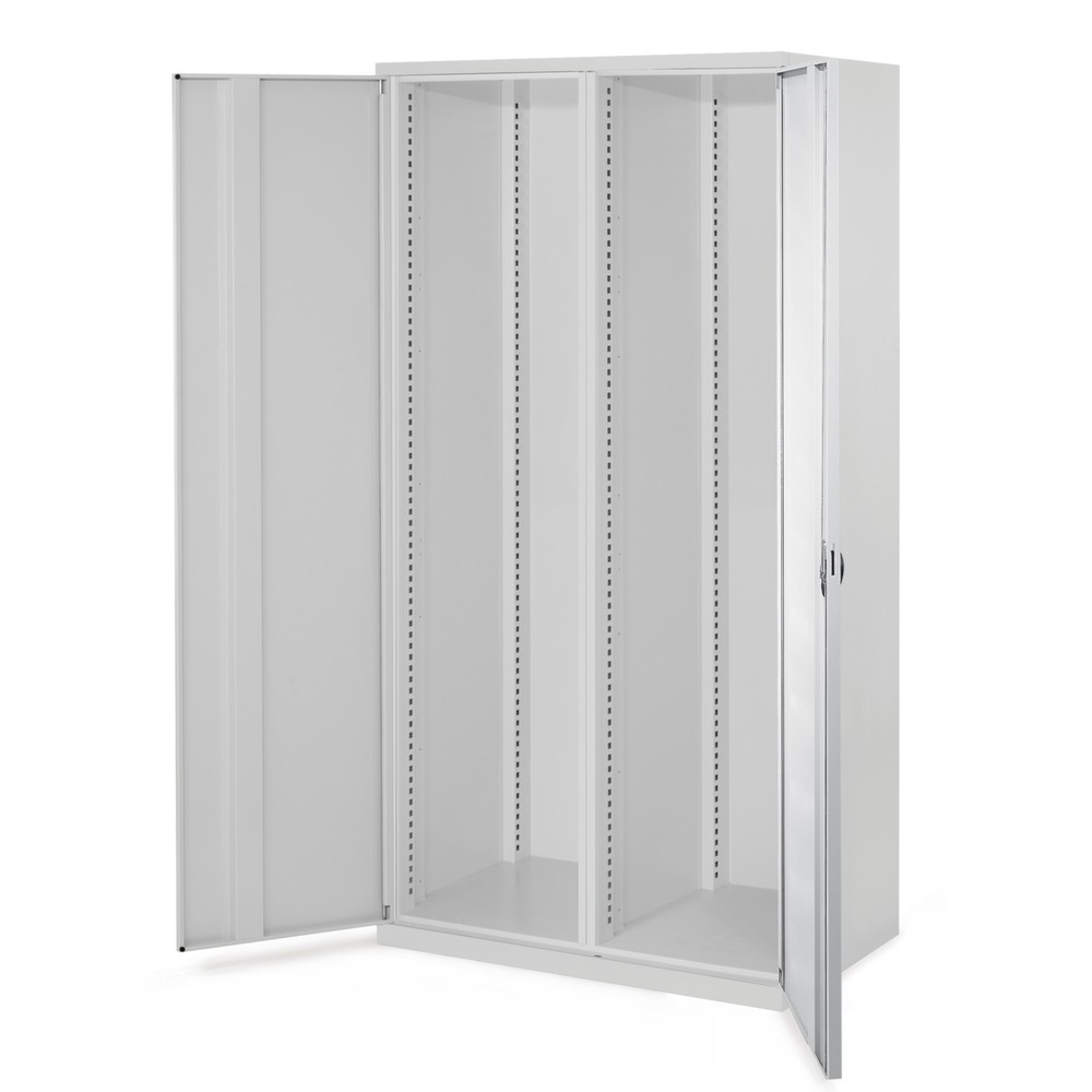 Produktabbildung: Kappes Schwerlastschrank, Leergehäuse, Mitteltrennwand, HxBxT 1.950 x 1.000 x 600 mm, Vollblechtür, lichtgrau