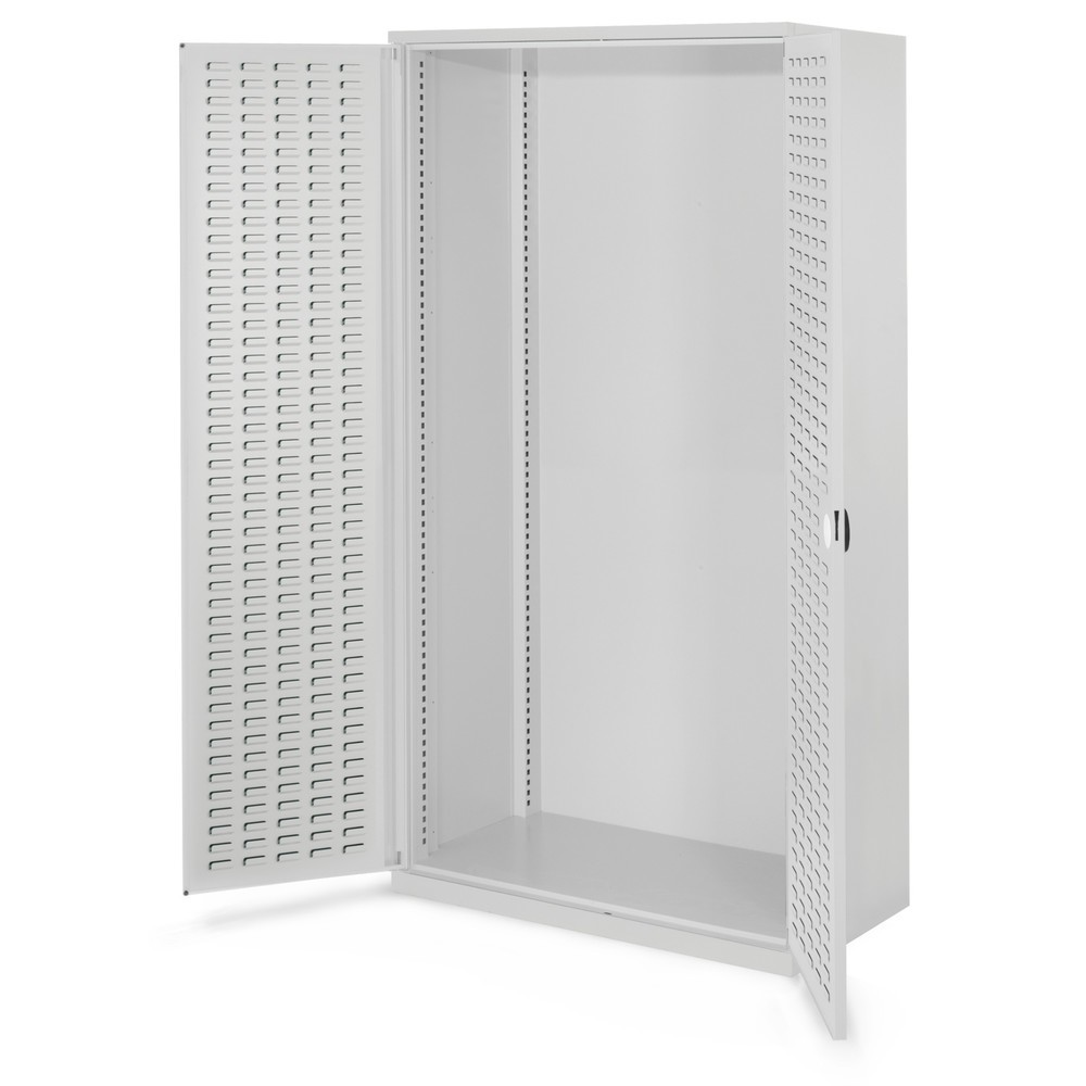 Produktabbildung Nr. 1: Kappes Schwerlastschrank Leergehäuse, ohne Mitteltrennwand, HxBxT 1.950 x 1.000 x 600 mm, Türinnenseite mit RasterPlan Schlitzplatten, lichtgrau