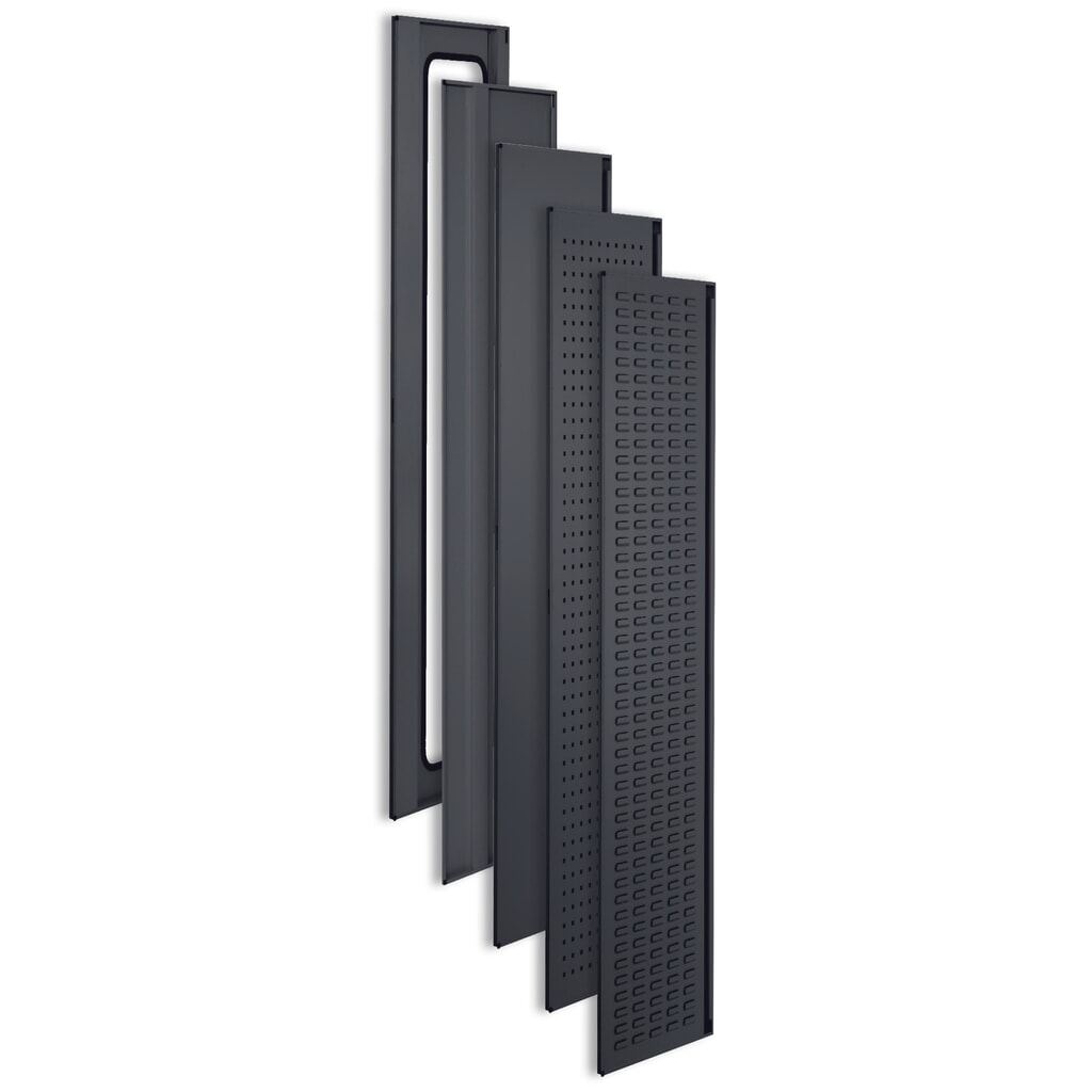 Produktabbildung Nr. 4: Kappes Schwerlastschrank ohne Mitteltrennwand, HxBxT 1.950 x 1.000 x 600 mm, Türinnenseite mit RasterPlan Lochplatten, 4 Böden, lichtgrau, anthrazitgrau
