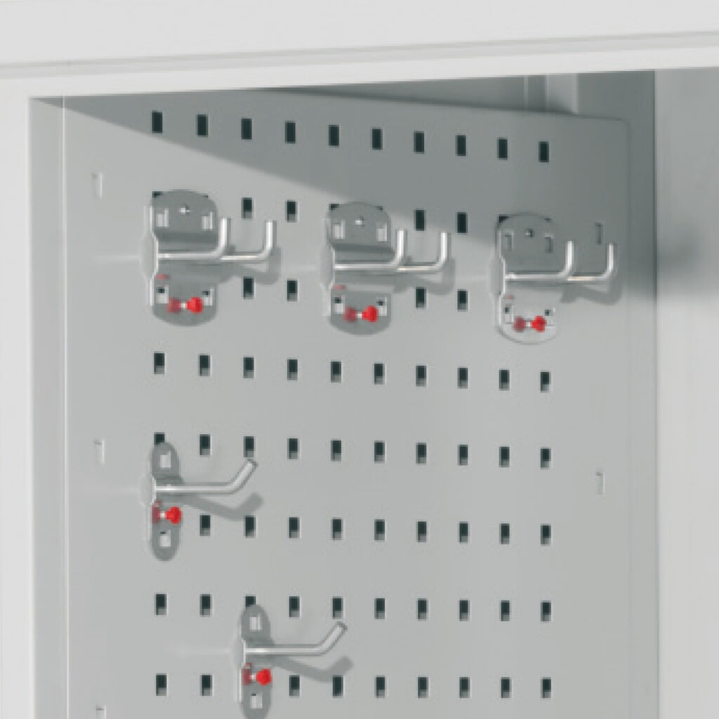 Kappes Schwerlastschrank ohne Mitteltrennwand, HxBxT 1.950 x 1.000 x 600 mm, Türinnenseite mit RasterPlan Lochplatten, 4 Böden, lichtgrau, anthrazitgrau Produktabbildung Nr. 6: Kappes Schwerlastschrank ohne Mitteltrennwand, HxBxT 1.950 x 1.000 x 600 mm, Türinnenseite mit RasterPlan Lochplatten, 4 Böden, lichtgrau, anthrazitgrau
