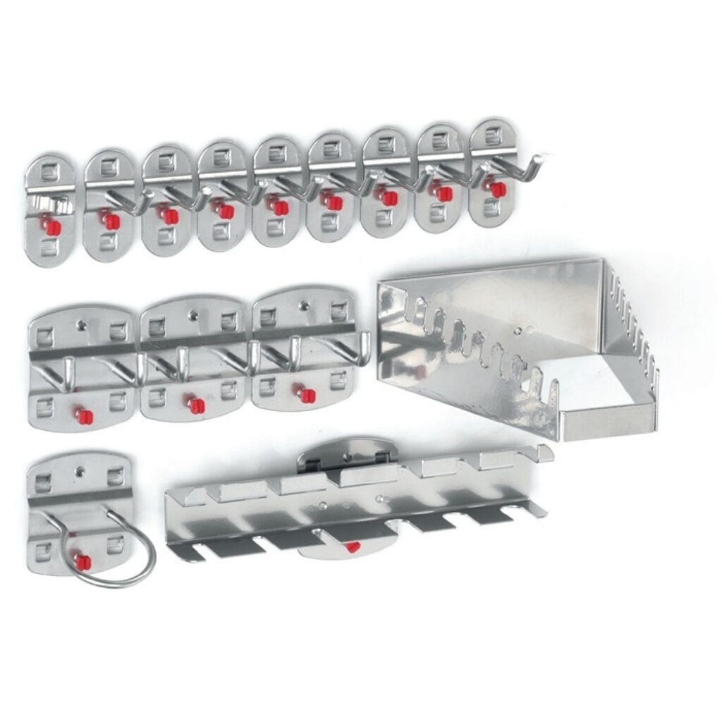 Kappes Werkzeughalter, 12 div. Haken/3 Doppelhaken 15-tlg., BxHmm Produktabbildung: Kappes Werkzeughalter, 12 div. Haken/3 Doppelhaken 15-tlg., BxHmm