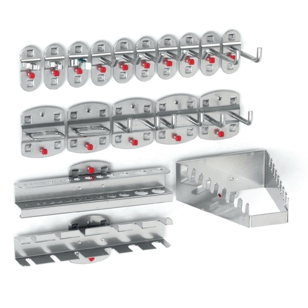 Kappes Werkzeughalter, 7 Haken/3 Doppelhaken/3 div. Halter 18-t, BxHmm Produktabbildung: Kappes Werkzeughalter, 7 Haken/3 Doppelhaken/3 div. Halter 18-t, BxHmm