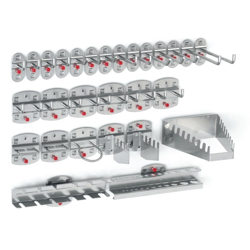 Produktabbildung: Kappes Werkzeughalter, 14 Haken/6 Doppelhaken/8 div. Halter 28-, BxHmm