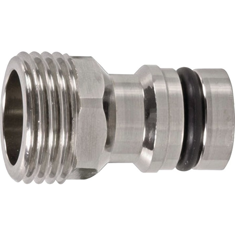 Produktabbildung: KARASTO Gerätestecker GEKA plus-Stecksystem, Messing vernickelt, SB, Außengewinde 1/2 ″