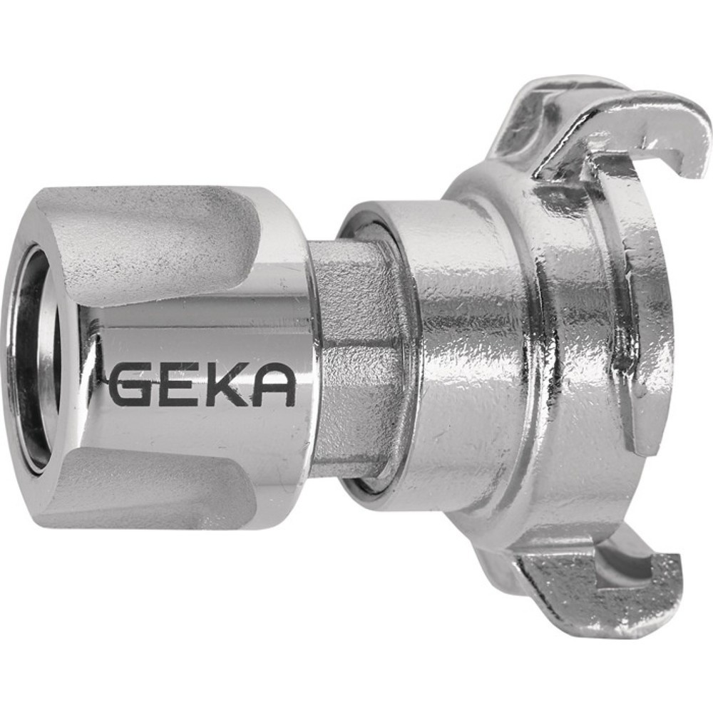 Produktabbildung: KARASTO Übergangsstück GEKA plus-Stecksystem, Messing vernickelt, Klaue und Steckbuchse