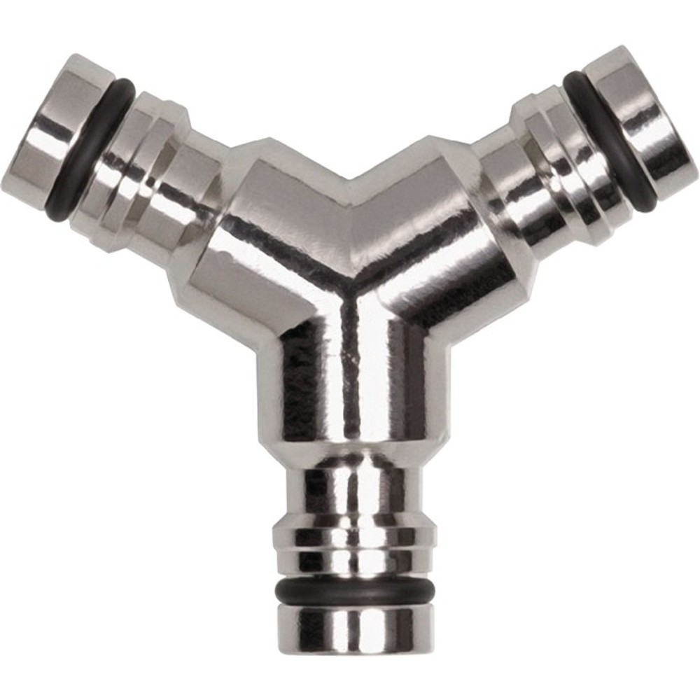 Produktabbildung: KARASTO Y-Abzweigstecker GEKA plus-Stecksystem, Messing vernickelt, SB