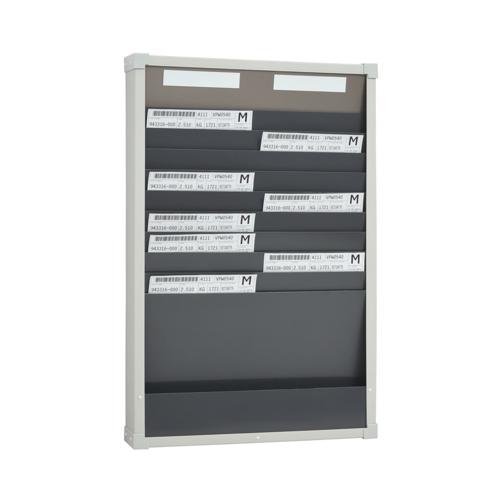EICHNER Karten-Sortiertafel, 2 Reihen je 10 Fächer, HxB 750 x 490 mm Produktabbildung: EICHNER Karten-Sortiertafel, 2 Reihen je 10 Fächer, HxB 750 x 490 mm