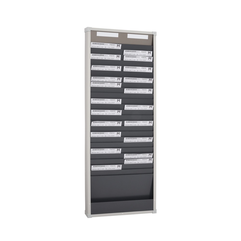 Produktabbildung: EICHNER Karten-Sortiertafel, 2 Reihen je 25 Fächer, HxB 1.350 x 490 mm