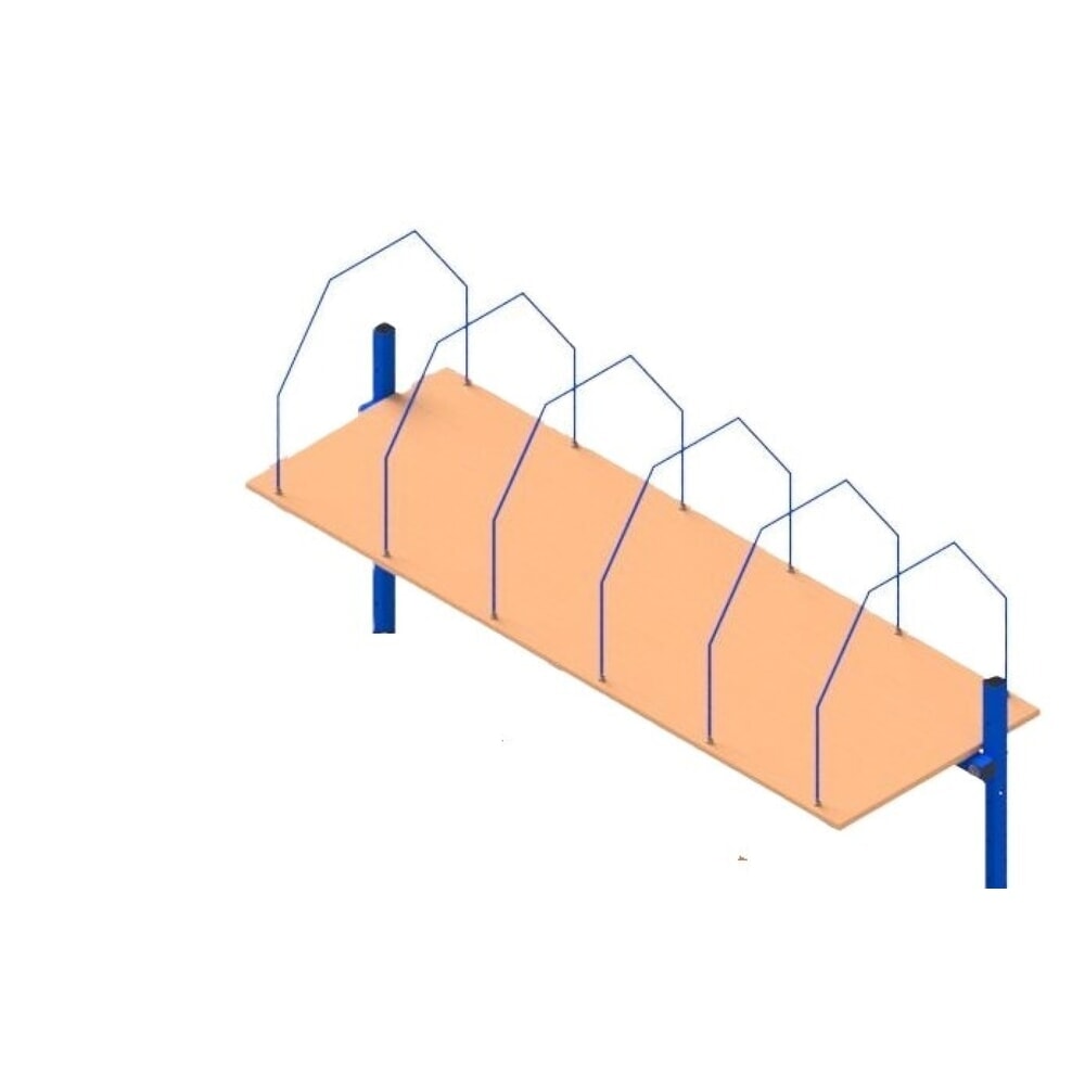 Produktabbildung: Kartonagen-Magazin für Einzelpacktisch Multiplex, Bügelhöhe 550 mm, BxT 1.770 x 600 mm