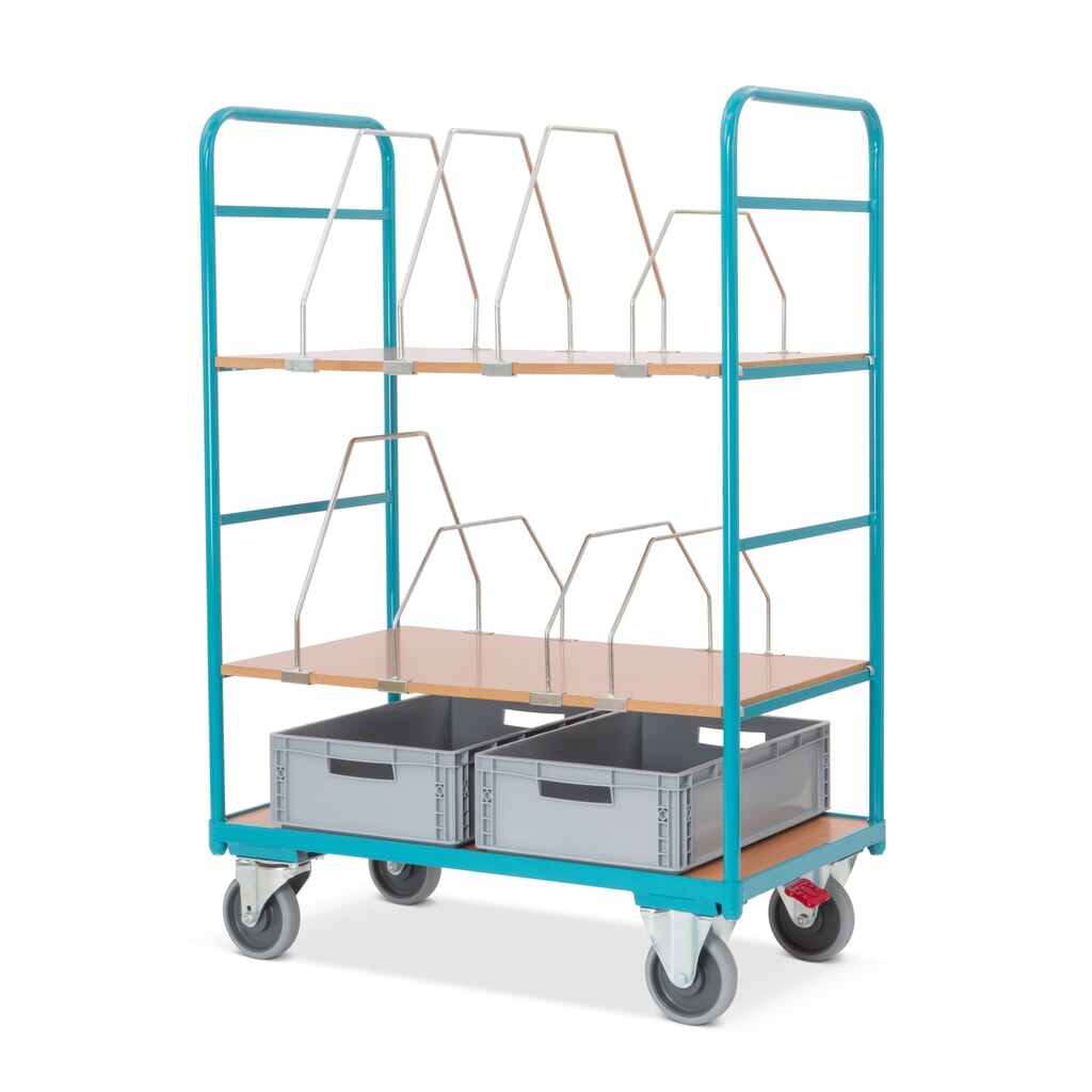 Kartonagenwagen Ameise®, 2 variable Böden à 995 x 585 mm Produktabbildung: Kartonagenwagen Ameise®, 2 variable Böden à 995 x 585 mm