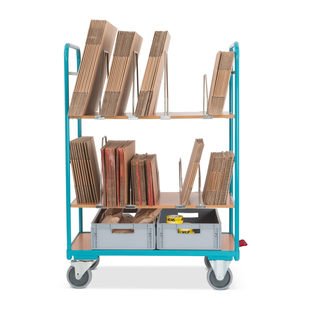 Kartonagenwagen Ameise®, 2 variable Böden à 995 x 585 mm Produktabbildung Nr. 5: Kartonagenwagen Ameise®, 2 variable Böden à 995 x 585 mm