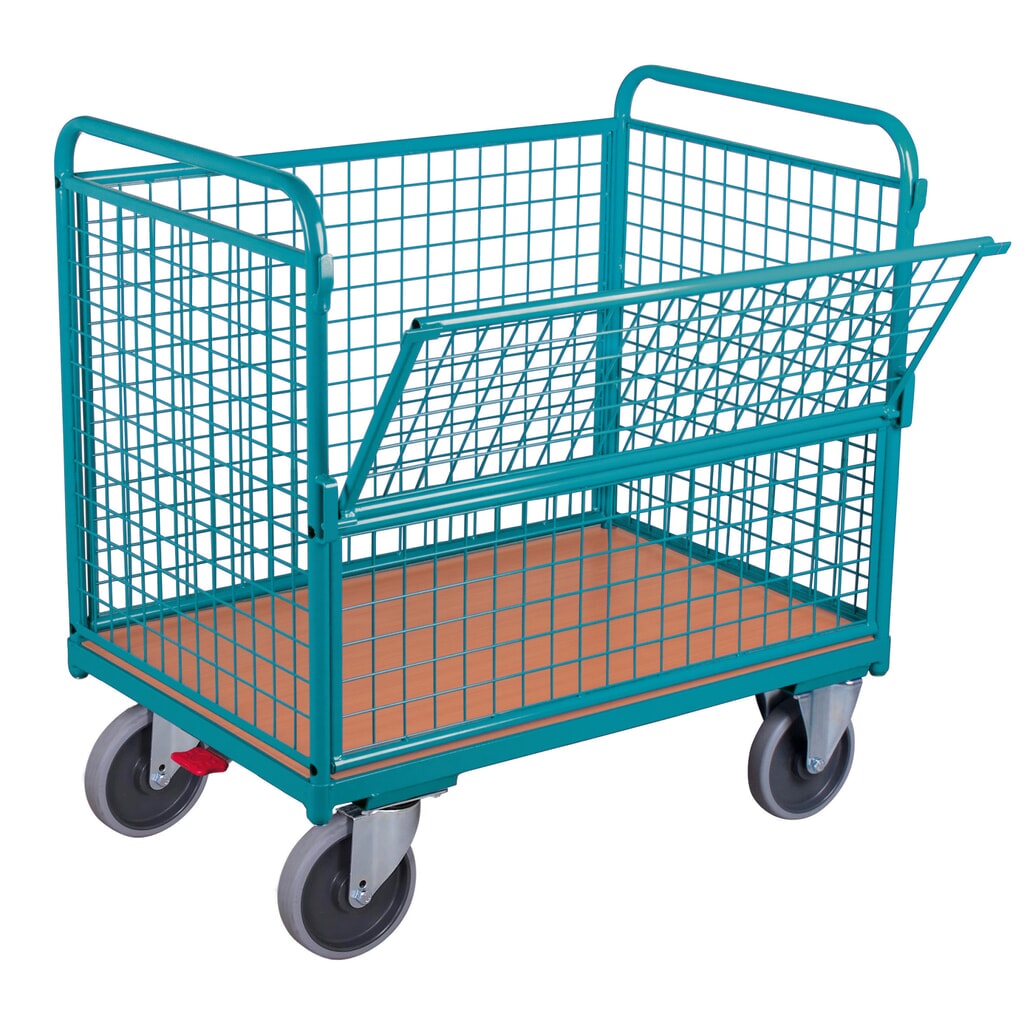 Kastenwagen Ameise® mit Gitterwänden, Ladefläche 1.000 x 645 mm Produktabbildung: Kastenwagen Ameise® mit Gitterwänden, Ladefläche 1.000 x 645 mm