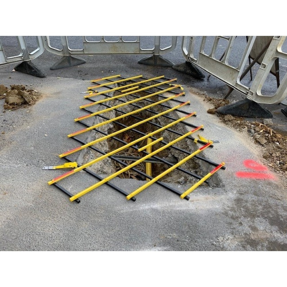 Produktabbildung: Kee Safety Scherengittermatte CoverSafe Trench, 2,0 x 1,2 m / 2,75 x 0,90 m