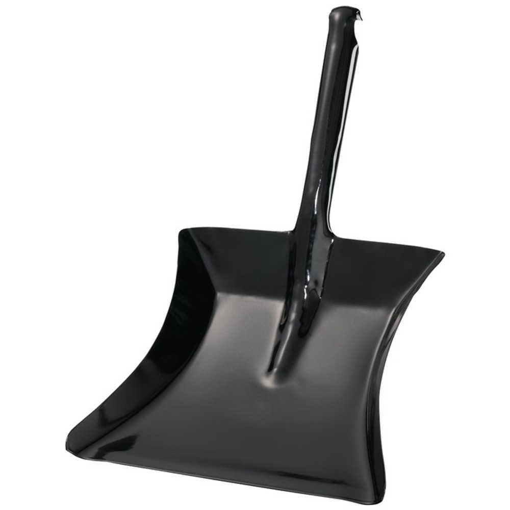 Produktabbildung: Kehrschaufel m.Düllgriff MET schwarz lack.Bl.L230xB260mm
