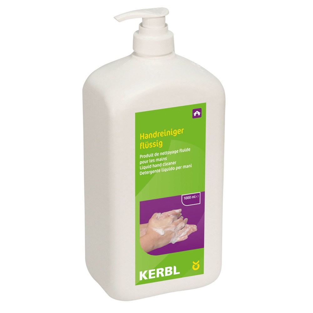 Produktabbildung: Kerbl Handreiniger flüssig, 1.000 ml-Pumpflasche