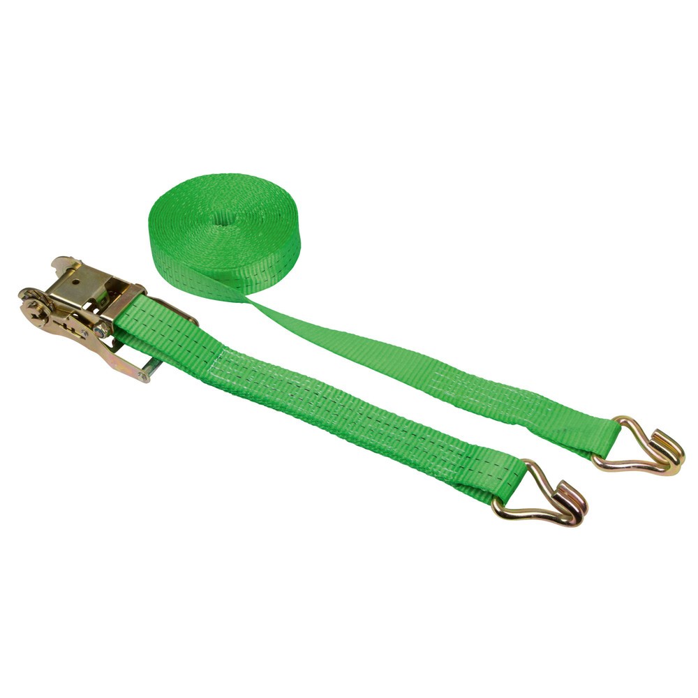 Produktabbildung: Kerbl Ratschenzurrgurt 2-tlg., grün, 35 mm / 6 m, Zurrkraft 2.000 kg