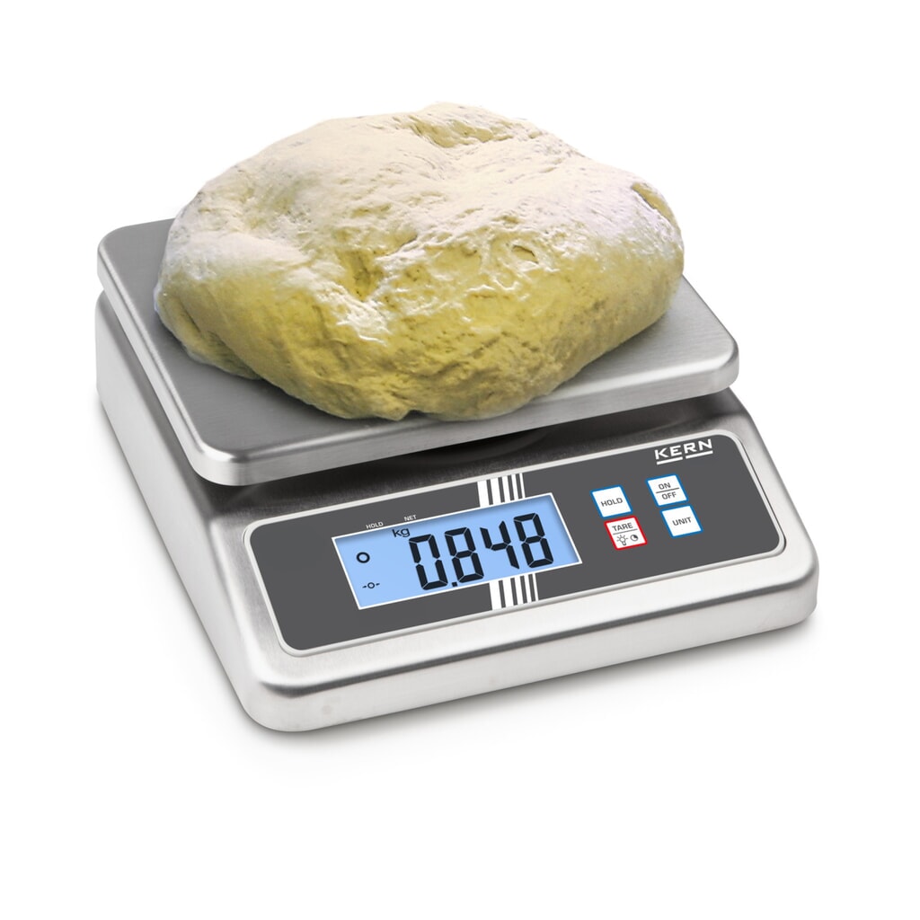 KERN Edelstahl-Tischwaage FOB 10K-3NL, Schutzklasse IP 67, Wägebereich max. 8/15 kg Produktabbildung Nr. 2: KERN Edelstahl-Tischwaage FOB 10K-3NL, Schutzklasse IP 67, Wägebereich max. 8/15 kg