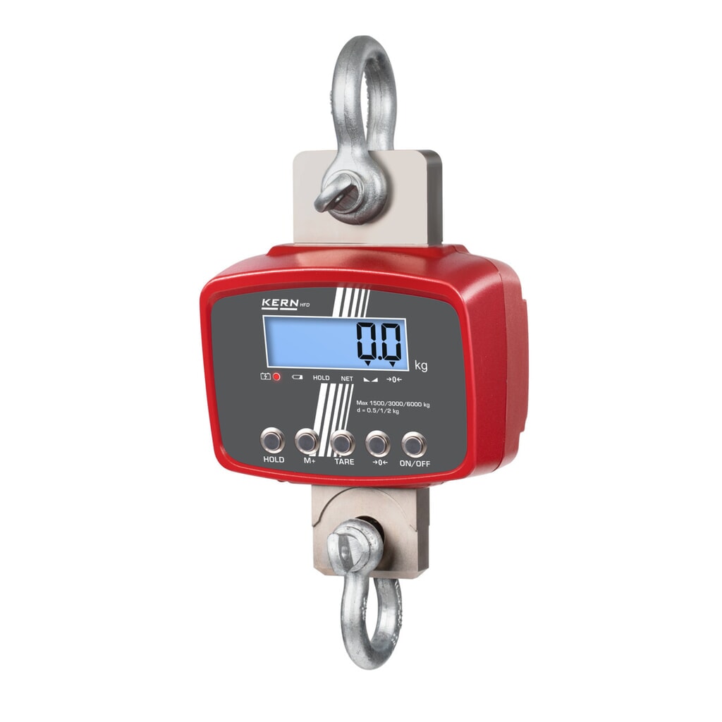 KERN Kranwaage HFD IP67, mit Funk-Fernbedienung, Wägebereich max. 600 kg Produktabbildung: KERN Kranwaage HFD IP67, mit Funk-Fernbedienung, Wägebereich max. 600 kg