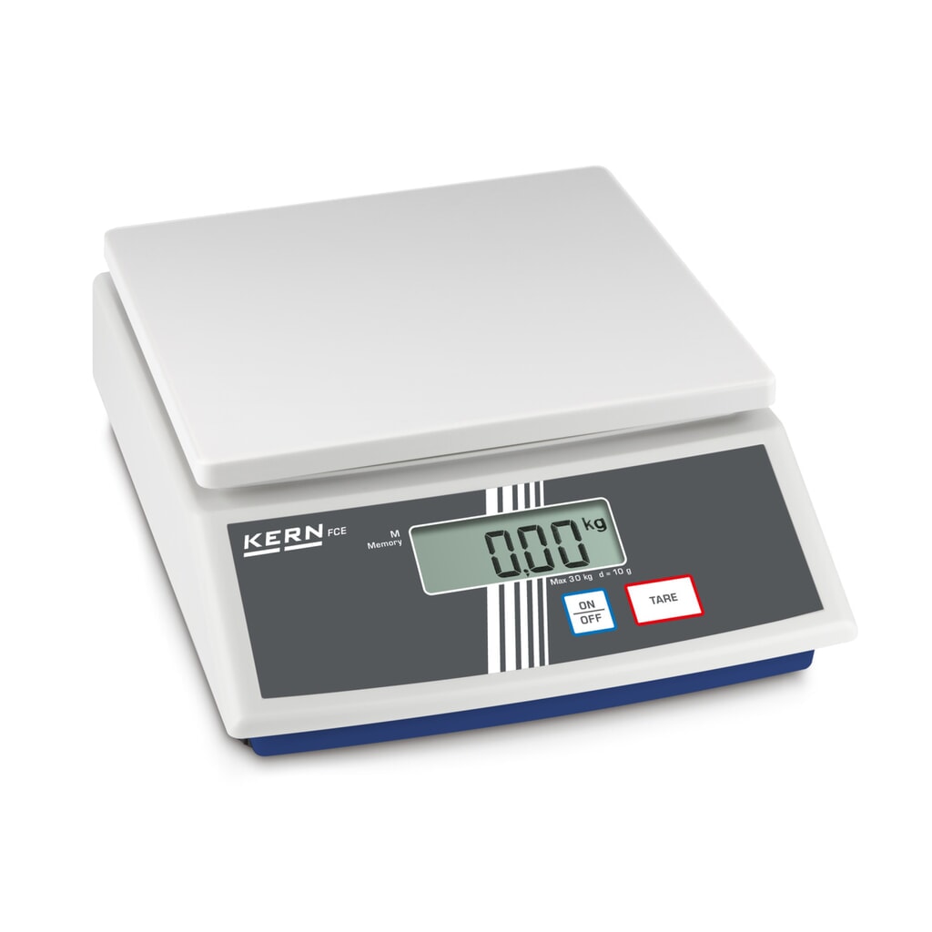 KERN Tischwaage FCE 30K10N, Wägebereich max. 30 kg Produktabbildung: KERN Tischwaage FCE 30K10N, Wägebereich max. 30 kg