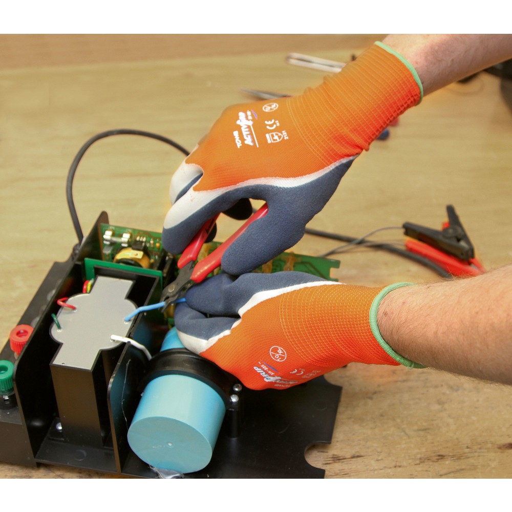 Produktabbildung Nr. 2: Keron Handschuh ActivGrip XA325 Gr.7-orange, doppelt Latex getaucht
