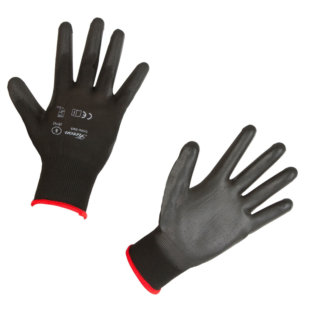 Keron PU-Handschuh Gnitter black-Feinstrickhandschuh, Größe 9 Produktabbildung: Keron PU-Handschuh Gnitter black-Feinstrickhandschuh, Größe 9