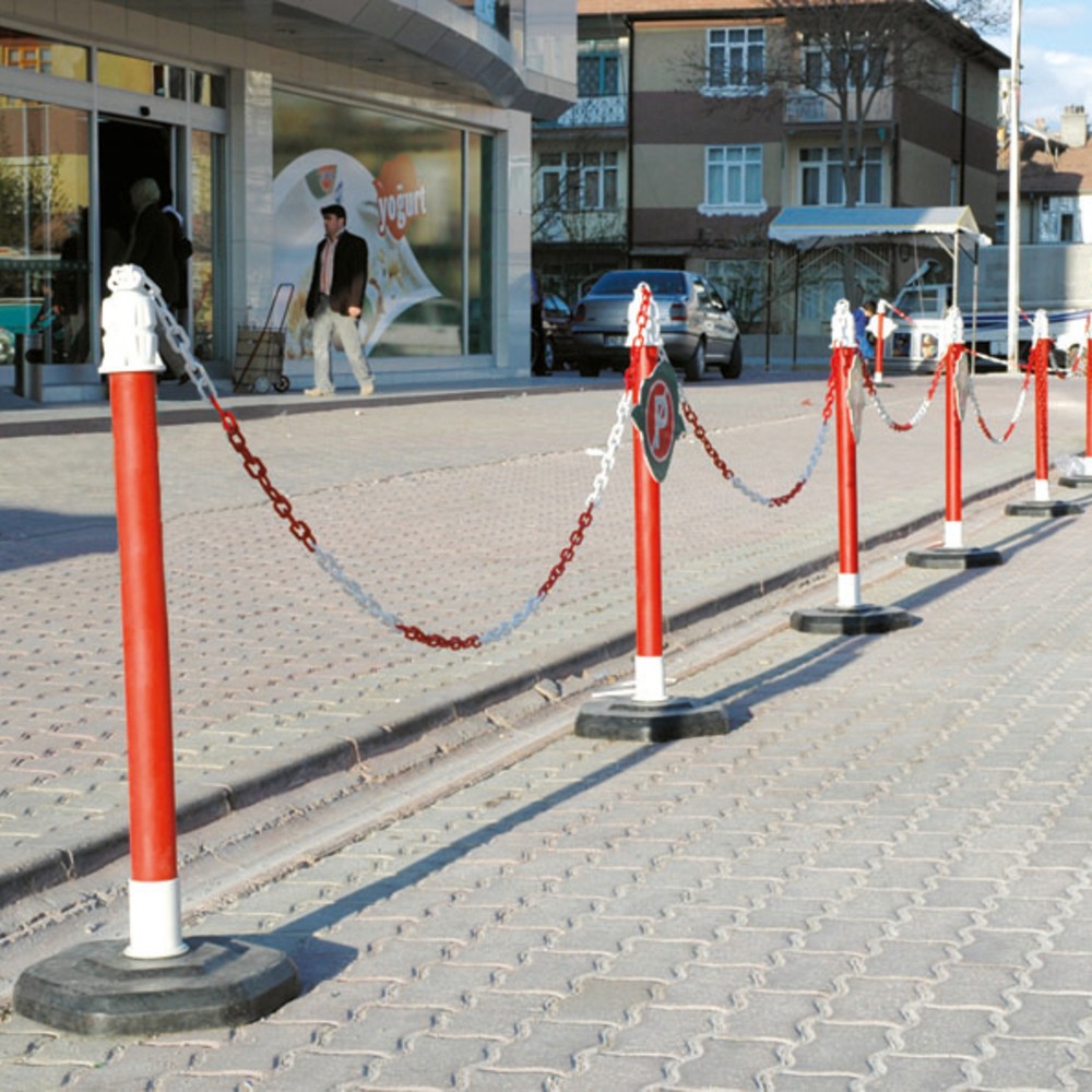 Produktabbildung Nr. 2: Ketten-Warnständer, Ø 63 mm, rot, 2 Stk/VE