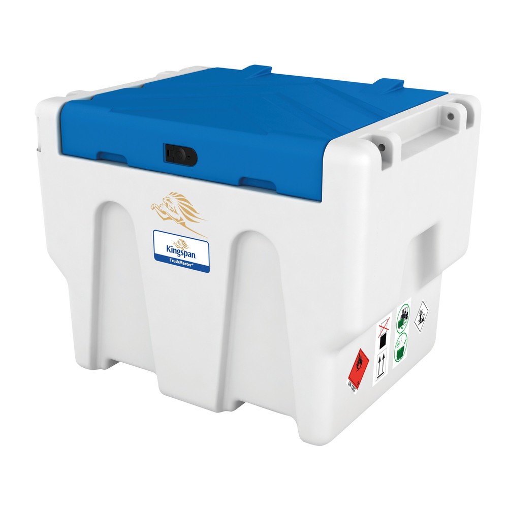 Produktabbildung: Kingspan® BlueTruckMaster®, AdBlue®-Tank, 24 V DC-Pumpe, 35 l/min, automatische Zapfpistole, digitales Zählwerk, 430 Liter