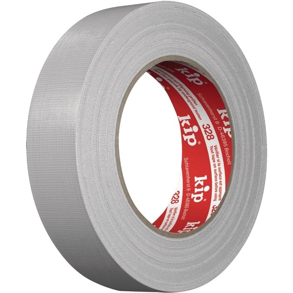 Produktabbildung: KIP Gewebeband Extra 328, Länge 25 m Breite 30 mm, hellgrau, Rolle