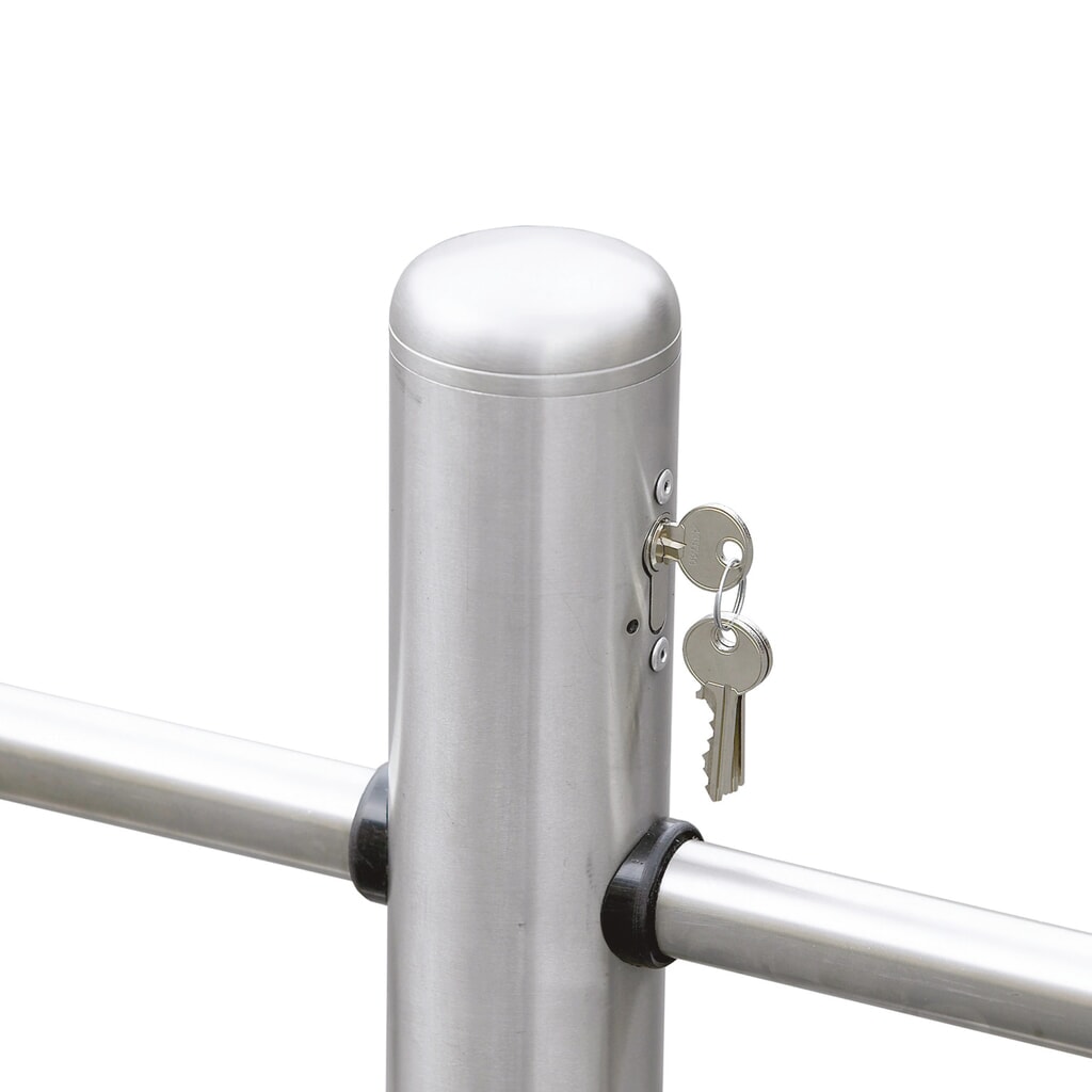 URBANUS Kipp-Sperrbügel Edelstahl, abschließbar, Höhe 630 mm Produktabbildung Nr. 2: URBANUS Kipp-Sperrbügel Edelstahl, abschließbar, Höhe 630 mm