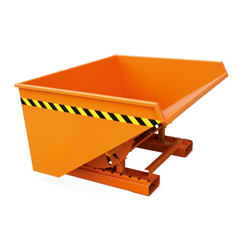 Produktabbildung Nr. 1: Eichinger® Kippbehälter mit Abrollmechanik, lackiert, reinorange, 1.250 l