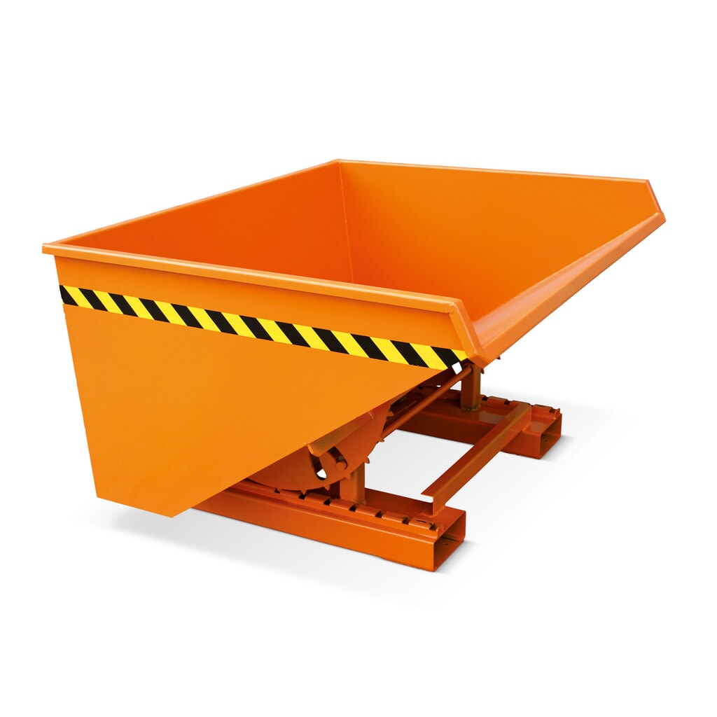 Eichinger® Kippbehälter mit Abrollmechanik, lackiert, reinorange, 1.250 l Produktabbildung Nr. 1: Eichinger® Kippbehälter mit Abrollmechanik, lackiert, reinorange, 1.250 l