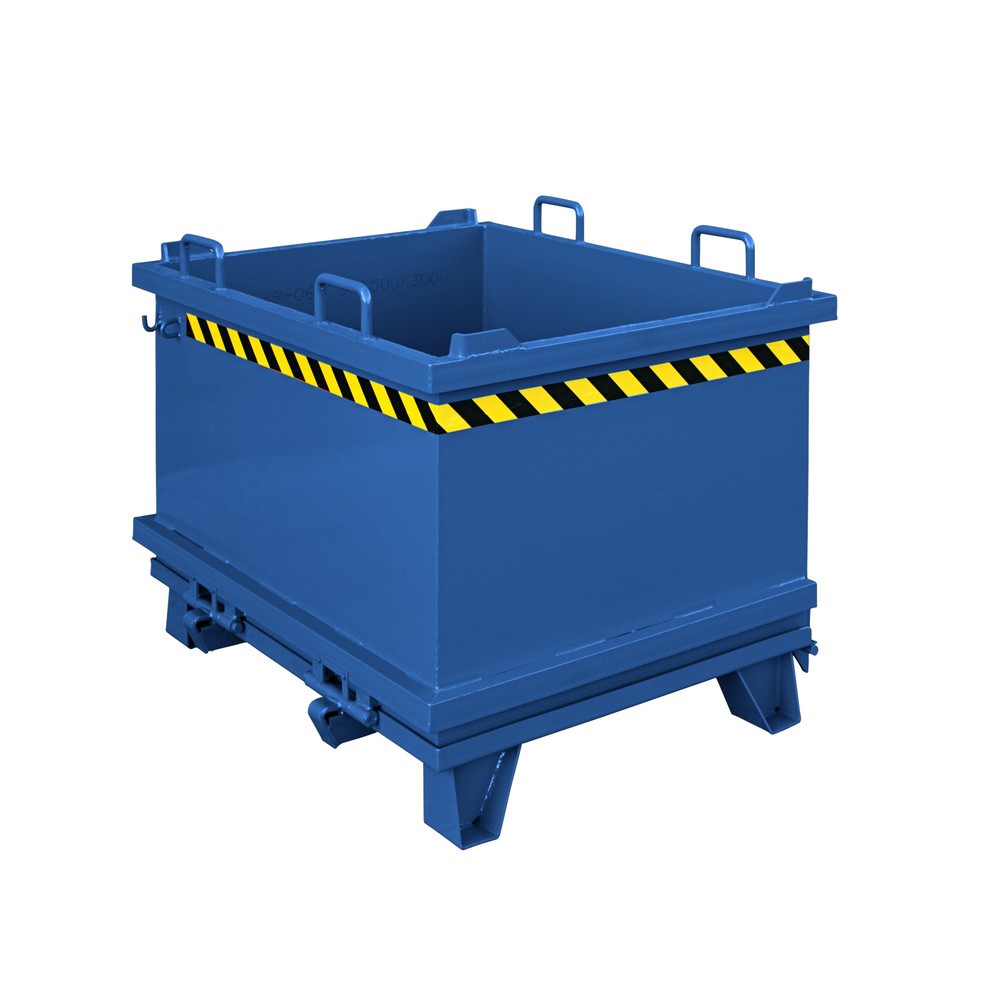 Produktabbildung: Eichinger® Klappbodenbehälter mit Zugseil, Volumen 0,75 m³, enzianblau