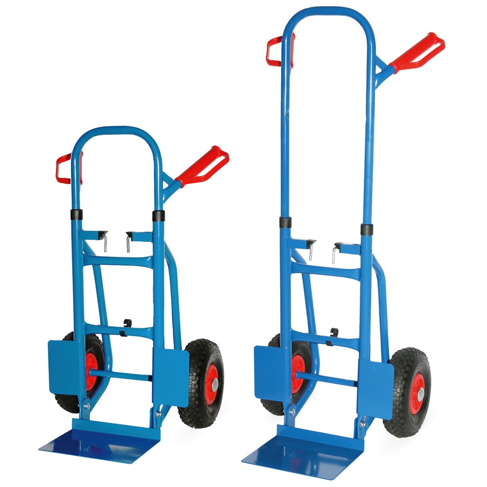 Produktabbildung: Klappkarre HEMMDAL aus Stahlrohr, versenkbarer Bügel, Tragkraft 250 kg, Schaufel BxT 270 x 200 mm
